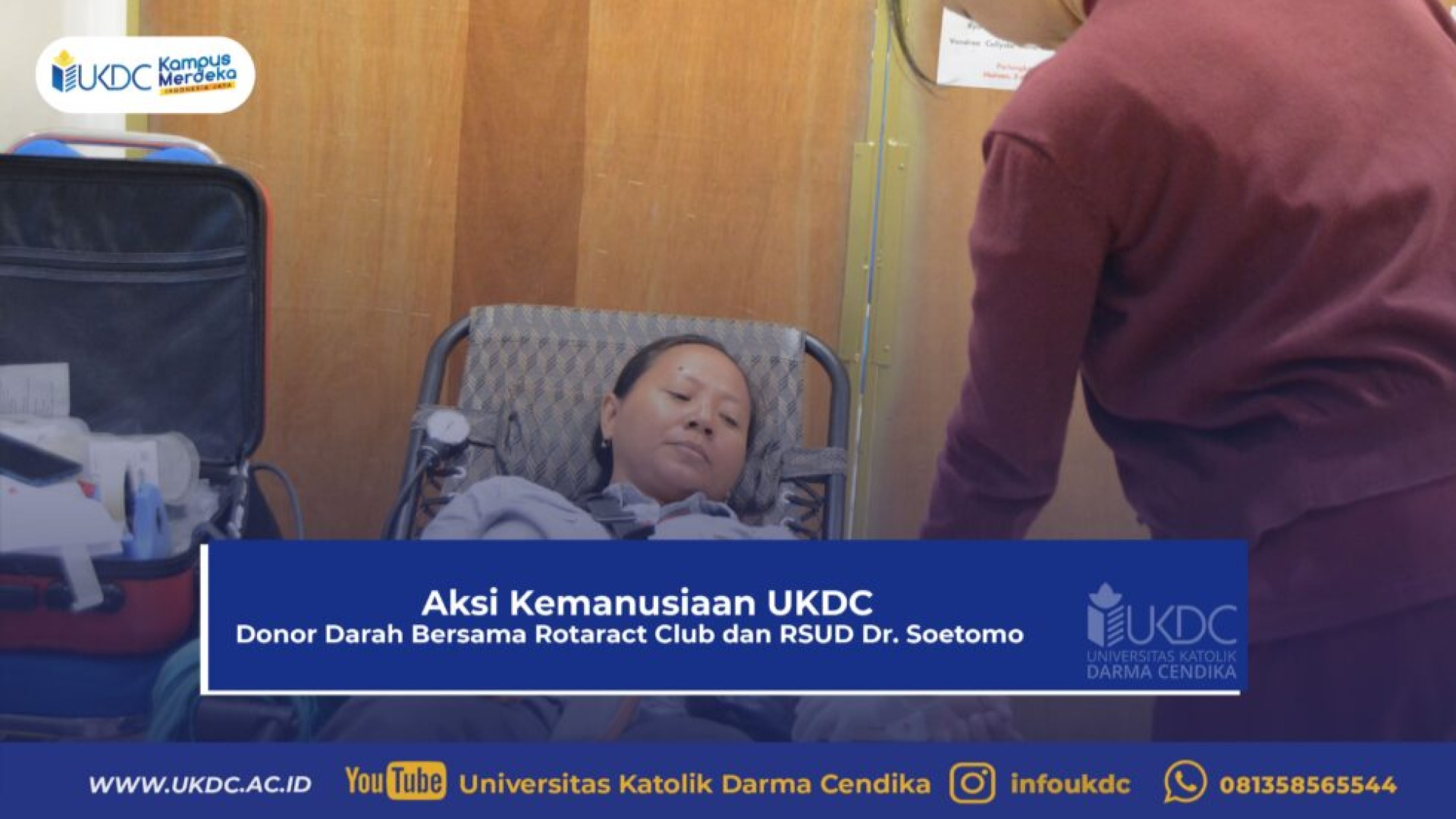 Aksi Kemanusiaan UKDC: Donor Darah Bersama Rotaract Club dan RSUD Dr. Soetomo
